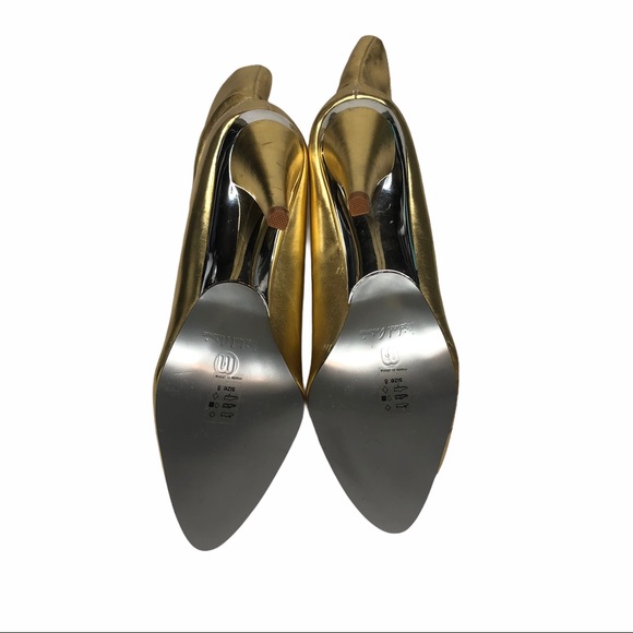 Michael Antonio Metallic Gold “SMUSH” Booties 8 - Picture 13 of 15